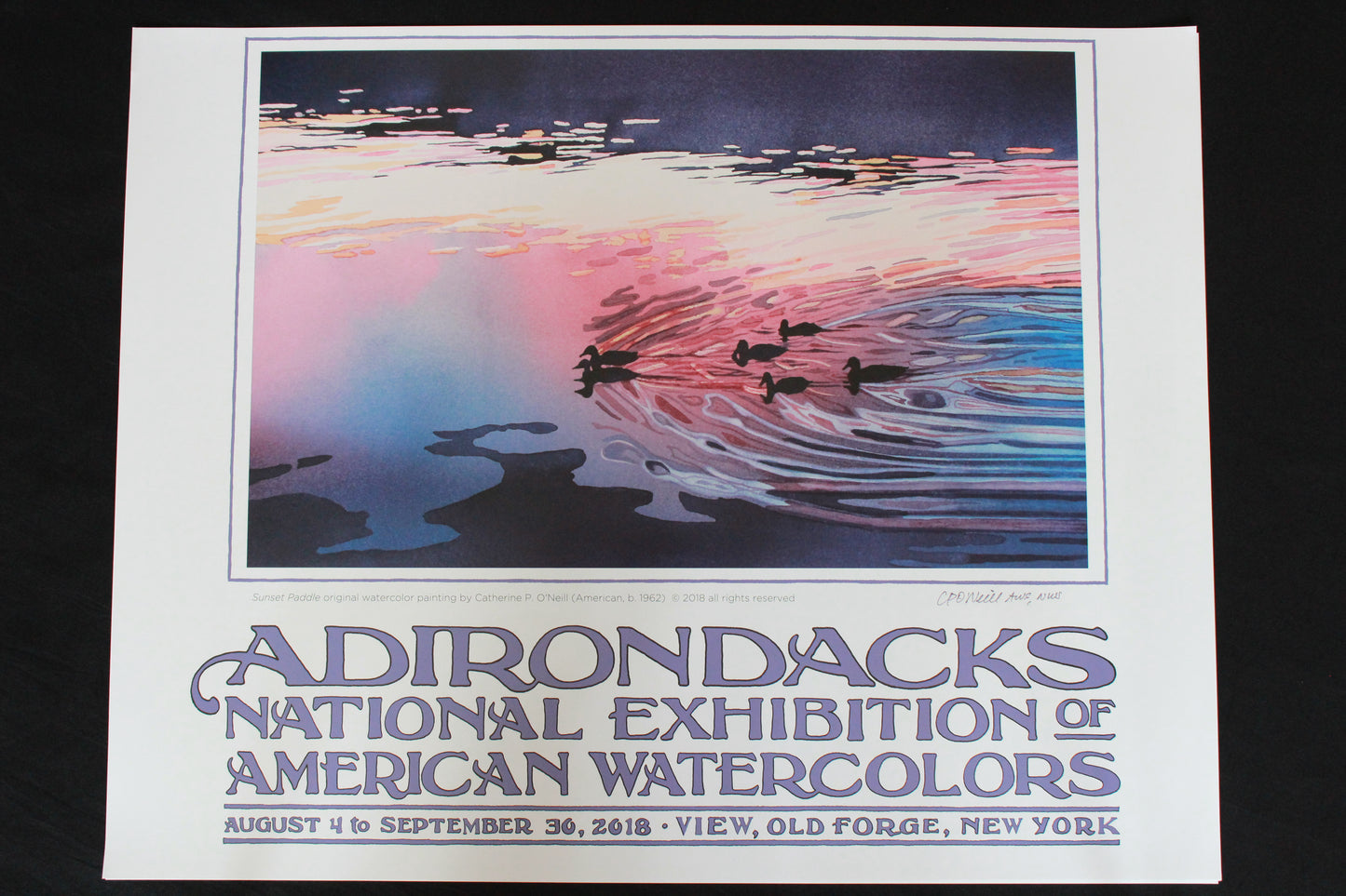 2018 Adirondacks National Exhibition of American Watercolors Poster