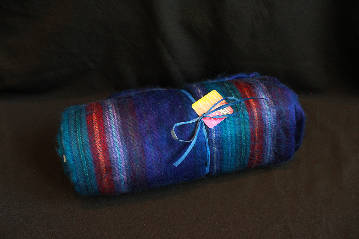 Alpaca Blanket - Blue, Green, Red & Purple