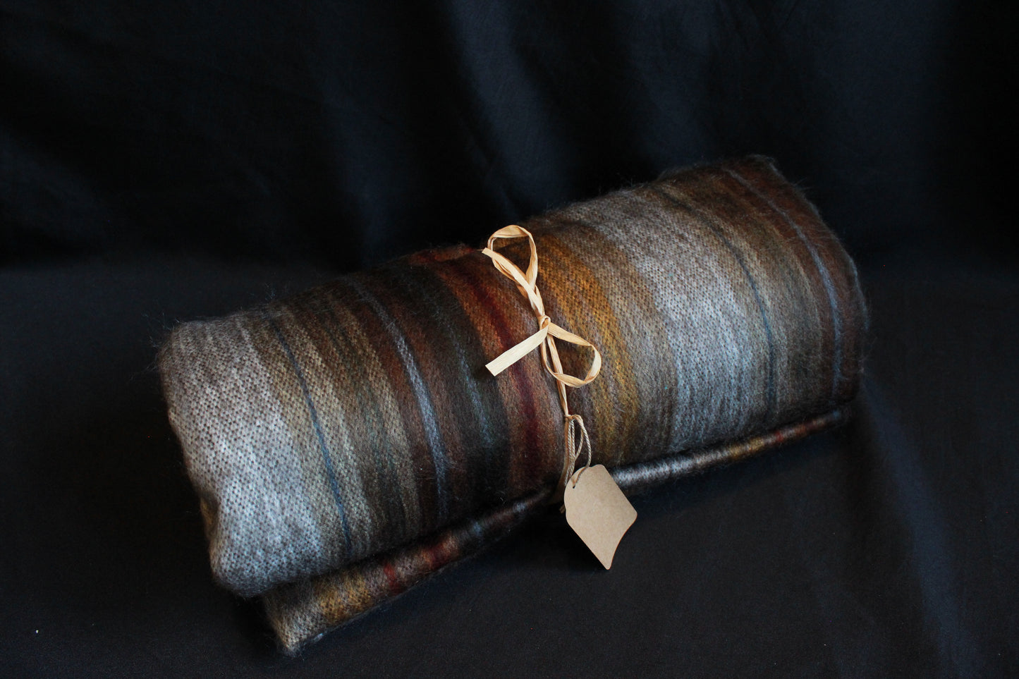 Alpaca Blanket - Brown & Gray