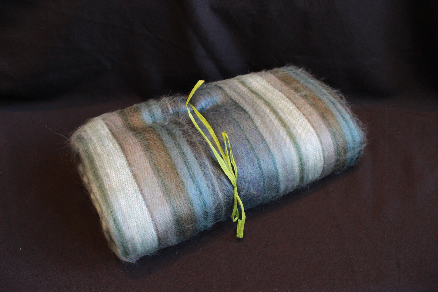 Alpaca Blanket - Cream, Brown & Gray