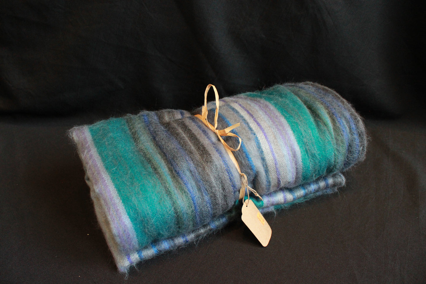 Alpaca Blanket - Gray & Green
