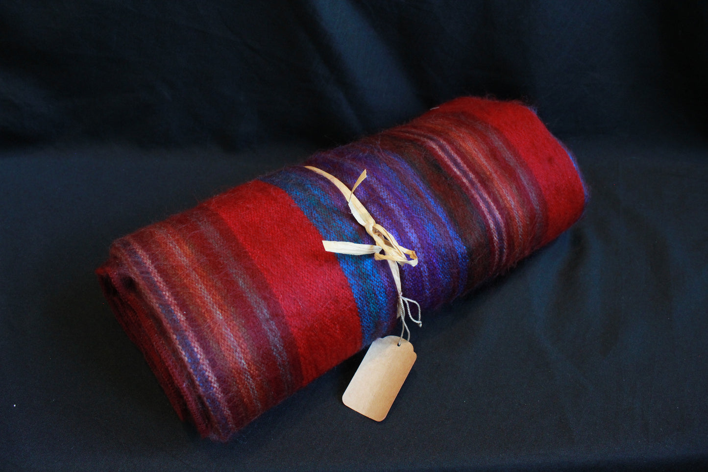 Alpaca Blanket - Red, Blue & Purple