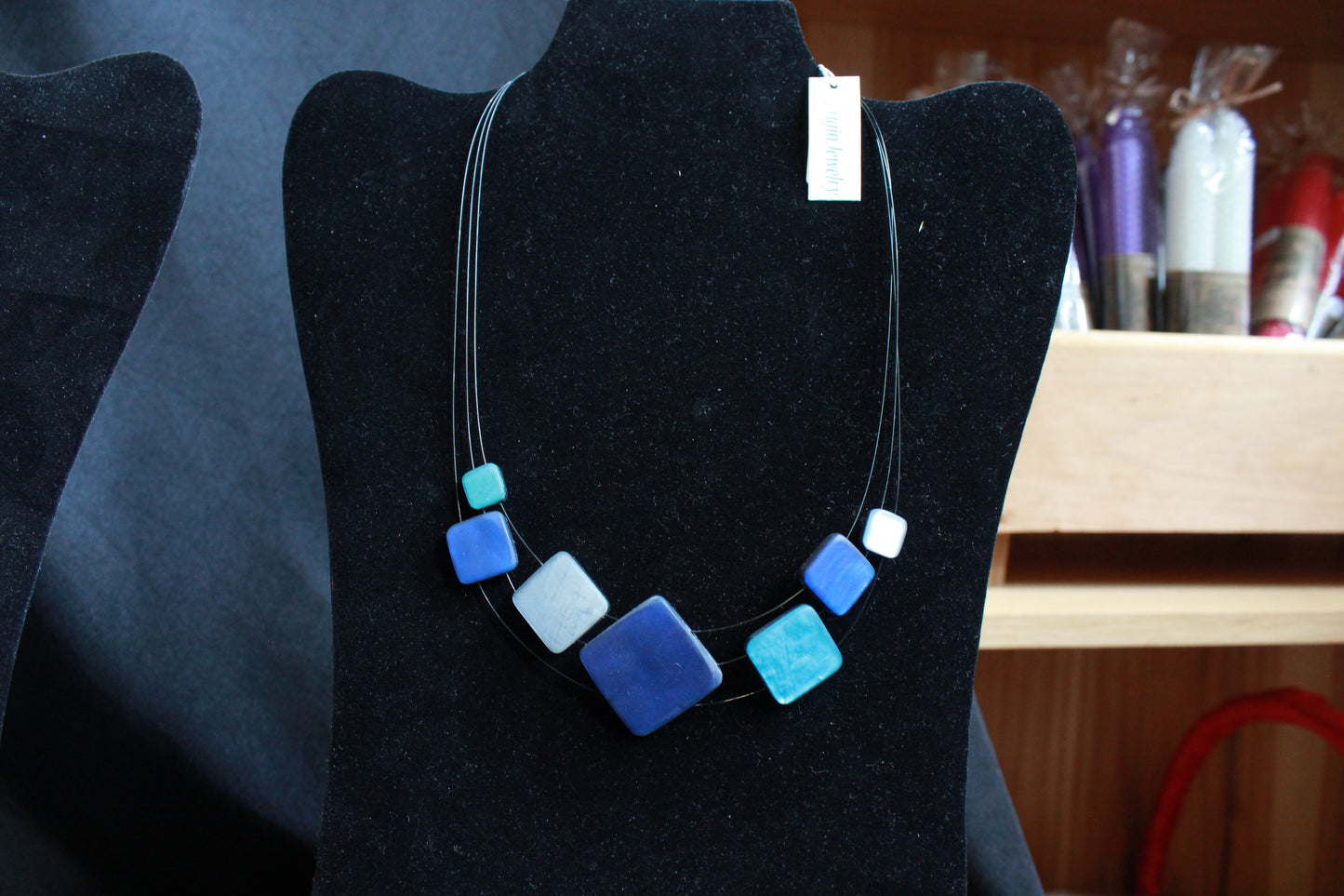 Necklace - SQ. NECKLACE  Blue