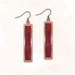 DC Earrings - COPPER with Red