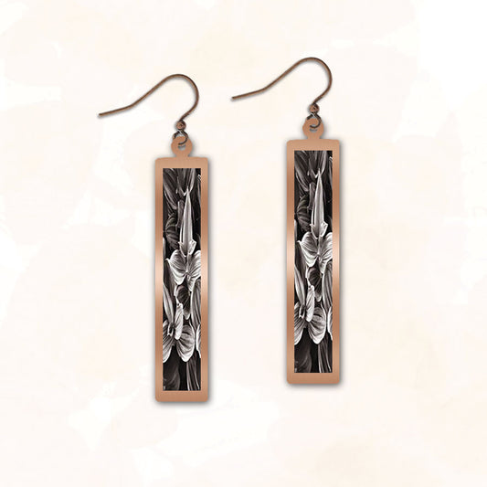 DC Earrings - COPPER Black and White
