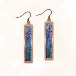DC Earrings COPPER with Blue and Purple – View