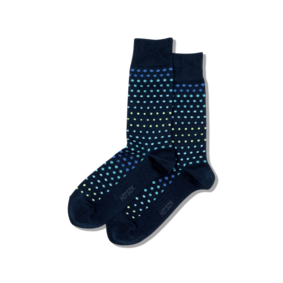 Socks: Mens - Blue with Dots