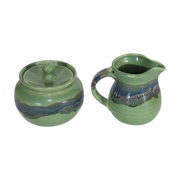 Creamer & Sugar Bowl - Misty Green