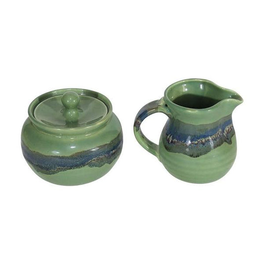 Creamer & Sugar Bowl - Misty Green