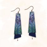 DC Earrings - Long - Purple & Green