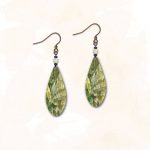 DC Earrings - DE - Green with  BEADS