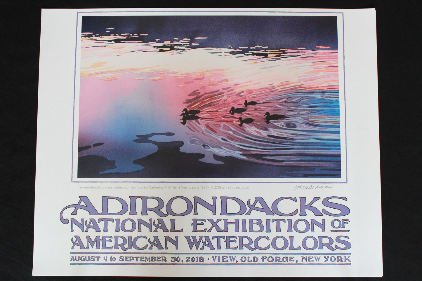 2018  Adirondacks National Exhibition of American Watercolors Poster