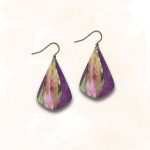 DC Earrings - MED. -Purple & Pink