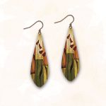 DC Earrings - Green and Brown
