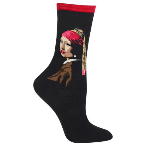 Socks: Women's - Girl with Pearl