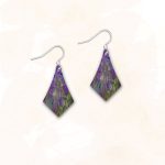 DC Earrings - SM. - Purple with green