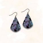 DC Earrings - MED. -Blue and Purple