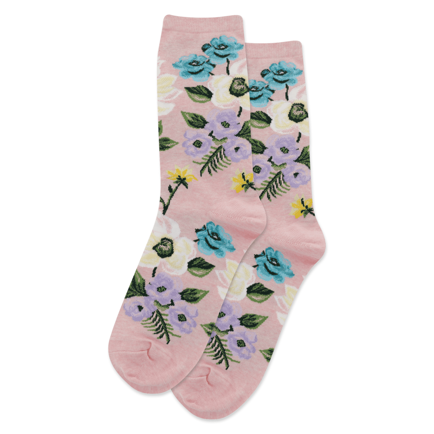 Socks: Women's - Pink Floral